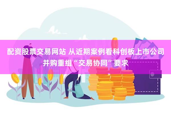 配资股票交易网站 从近期案例看科创板上市公司并购重组“交易协同”要求